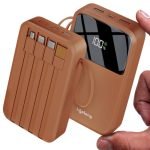Lifelong Electronics 20000mAh 22.5W Fast Charging Power Bank | 4 Cables Attached – Type A + Type B + Type C + Lightning | for New & Old Devices | 4 Ports Available Too | Small Pocket Size Powerbank