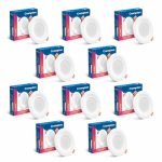 Crompton Star Lord JBNXT Junction Box Downlighter | 5W | Round | Red | Pack of 10 | Junction Box | Cutout: 3 inch, 75 mm | For use in halls, bedroom, kitchens, office, stores