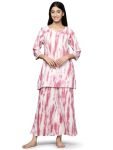 Gerua By Libas Printed Cotton Night Suits | Sleep wear Pink