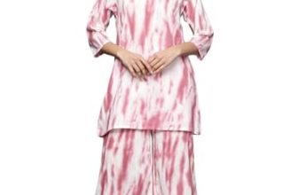 Gerua By Libas Printed Cotton Night Suits | Sleep wear Pink