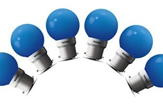 Wipro Safelite N10004 B22 0.5-Watt Led Night Lamp (Pack of 6, Blue)