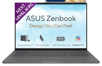 ASUS Zenbook A14 (2026),Smartchoice,Snapdragon X2 Elite,NPU Upto 80TOPS,16GB RAM,512GB SSD,FHD+ OLED, 14″(35.5 cm),Win 11,M365 Basic(1Y),Office 24,Iceland Gray,0.99 Kg,UX3407NA-QD226WS,AI PC