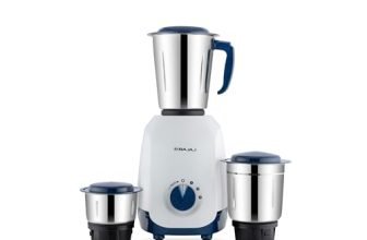 Bajaj Ninja Series Grace 500W Mixer Grinder | Mixie For Kitchen With Duracut® Blades | 2-In-1 Blade Function For Dry & Wet Grinding | 2 Mixie Jars | 5-Yr Motor Warranty 【Midnight Blue】