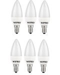 wipro Garnet Base E14 3-Watt LED Bulb (Yellow) – Pack of 6