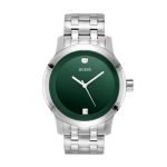 Guess Round 44mm Green Dial Analog Men Watch – U11576G4M