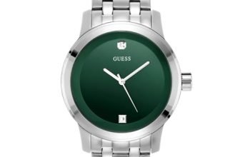 Guess Round 44mm Green Dial Analog Men Watch – U11576G4M