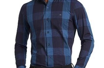 Peter England Men’s Slim Fit Shirt (PXSFPSSHZ97192_Navy