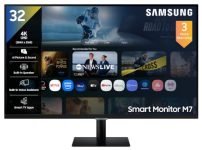 Samsung 32″ (80 cm) 4K M7 Vision AI Smart Monitor|UHD 3840 x 2160|Smart TV Experience with AI|Type-C|Apple AirPlay|Gaming Bar|Remote|Speakers|Wi-Fi|Bluetooth|AI Picture & Sound|LS32FM700UWXXL|Black