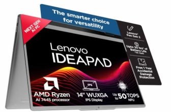 Lenovo IdeaPad 5 2-in-1 AMD Ryzen 7 445 (16GB RAM/512GB SSD/14 (35.5cm)/WUXGA IPS/Copilot+PC/Windows 11/MS 365 Basic+Office 2024/Lenovo Pen Gen 2/Grey/1.54Kg), 83UH000HIN Convertible Laptop