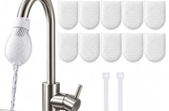 Disposable White Mesh Faucet Filter Covers with Securing Straps – 10 pcs | Cotton · Standard · Cotton Water Filter