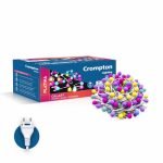 Crompton Galaxy Festive Light- Snowball I 10Meter 7W Colorful Lights | Pack of 1 | 10Meter, 50 LEDs | Direct 2-pin Plug, BIS Safe Wire | for Home Decoration, Diwali, Festival, Birthday, Marriage