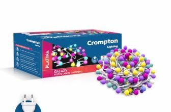 Crompton Galaxy Festive Light- Snowball I 10Meter 7W Colorful Lights | Pack of 1 | 10Meter, 50 LEDs | Direct 2-pin Plug, BIS Safe Wire | for Home Decoration, Diwali, Festival, Birthday, Marriage