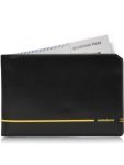Mokobara Men & Women Travel Black Genuine Leather Document Holder(4 Card Slots)