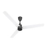 Polycab Wizzy Plus BLDC 1200mm 5-Star, Remote Ceiling fan for Living Room| 55% Energy Saving, High Air Delivery | 3+1 yr Warranty【Matt White Black】