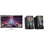 ZEBRONICS AC32FHD LED, Gaming Monitor, 32 inch (81.28cm), 300 nits, 165hz, 1800R Curved Wide Screen,