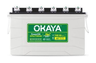 OKAYA 48 Months Warranty Tubular Inverter Battery(160 Ah, OPSJT19048)