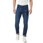 INKD Men’s Slim Fit Jeans – Mid-Rise | Cotton Blend | Contrast Stitch | Stretchable Fabric | Classic 5 Pocket Styling | Men’s Bottomwear (Available in Plus Sizes)