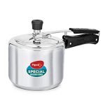 Pigeon by Stovekraft 12261 Induction Base Inner Lid Aluminium Pressure Cooker, 3 Liters, Silver