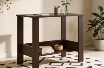 Green Soul Indus Study Table| 𝖨𝖲-𝟥𝟢𝟪𝟩 Complaint Engineered Wood| Compact Design|Hidden Book Shelf|Computer Table for Home PC|Writing Desk for Adults & Students | 90cm Wide|1 Yr Warranty – Wenge