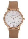 TIMEX Empera Analog Watch for Women with Mother of Pearl Round Dial & Nude Leather Strap Band Water Resistant Women’s Wrist Watches – TWEL12604
