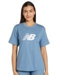 new balance Sport Jersey Relaxed Logo T-Shirt Womens Relaxed Fit, Blue, S