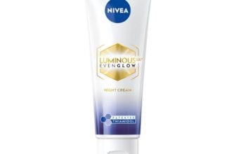 NIVEA Luminous Even Glow Night Cream & Moisturiser | Patented Thiamidol (60X More Effective Than Vitamin C) | Dark Spots & Pigmentation | Hyaluronic Acid Brightening Night Cream for Even Skin Tone & Deep Hydration | 40ml