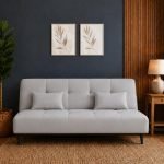 Centuary Sleepables Easy Flip Sofa-Cum-Bed 6×4 ft | 3-in-1 Convertible Lightweight Sofa, Recliner, Bed with 2 Cushions | for Home, Office, Living Room | 3-Year Warranty | Grey Mist