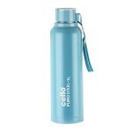 Cello Puro Steel-X Benz 900 | Leak Proof| Wide Mouth & Easy to Open | Insulated Inner Steel Outer Plastic Water Bottle | 650 ml | Turquoise