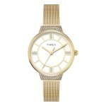 TIMEX Champagne Round Dial Analog Women’s Watch – TWEL22401