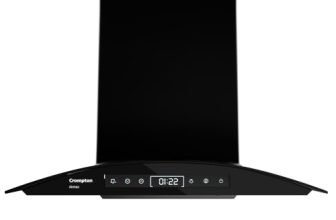 Crompton Airmax BLDC 1600m3/hr 60cm Curve Chimney| Filterless Thermal Autoclean| Built In Oil Collector| Touch+Motion Sensor Control|10Yrs Motor & 1Yrs Overall Warranty (CHD-AMC60FLE-IND)