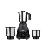 Crompton DS 500 BLKX 500-Watt Mixer Grinder with Powertron Motor & Motor Vent-X Technology (3 Stainless Steel Jars, Black & Grey)