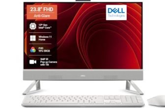 Dell 24 AIO, 13th i5-1334U, 8GB RAM DDR5 512GB SSD,Intel Graphics, 23.8″ FHD AG,IPS, 99% SRGB|Win 11+MSO’24+O365, Molded Speaker Grill|Intel WiFi 6e, 5MP Pop-Up IR Camera