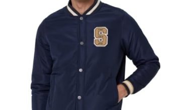 Spykar Men Navy Blue Polyester Straight Fit Full Sleeve Plain Lapel Casual Jacket