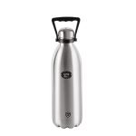 CELLO Swift Stainless Steel Hot and Cold Water Bottle 2000 ml Silver | ISI Certified Spillproof Leakproof Screw Lid Double Wall Vacuum Insulated Thermos Flask Water Bottle for Home Office Gym Travel