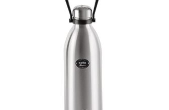 CELLO Swift Stainless Steel Hot and Cold Water Bottle 2000 ml Silver | ISI Certified Spillproof Leakproof Screw Lid Double Wall Vacuum Insulated Thermos Flask Water Bottle for Home Office Gym Travel