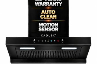 CADLEC PeakFlow 60cm T-Shape Kitchen Chimney | 1400 m³/hr High Suction, Filterless Auto Clean, Touch & Gesture Control, Oil Collector | 20Y Motor & 5Y Comprehensive Warranty | Black