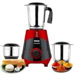 INALSA Mixer Grinder|500W Powerful Motor|High RPM 21000 for Finer Grinding Result|3 Stainless Steel Jars (1.2 L,0.8 L,0.4 L)|Leak-Proof Lid|3 Speed Control & Pulse Function|2 Year Warranty|Jazz Bold