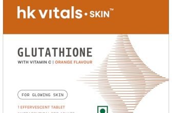 hk vitals Glutathione, Orange, 1 Effervescent Tablet (Sample Pack) | L-Glutathione with Vitamin C & E | For Skin Glow & Hydration