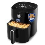 KENT New Ultra Air Fryer 4L 1300 W | 80% Less Oil | Instant Electric Air Fryer | Auto Cut Off | Fry, Grill, Roast, Steam, and Bake | Rapid Heating | 1 Year Warranty | Black