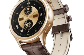 boAt Enigma Daze Women’s Luxury Smart Watch w/ 1.3”(3.3cm) AuraVue Display w/ 20% Higher Brightness, Emergency SOS, Female Wellness Tracking, BT Calling, smart Watch for Women Latest (Brown Leather)
