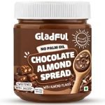 Gladful Chocolate Almond Spread | 300g | No Palm Oil | No Refined Sugar | With Roasted Salted Almond Flakes | Clean Ingredients | Healthy Chocolatey Spread