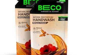 Beco Moisturising Liquid Handwash-Mahogany Teakwood | Pack of 2 | 675 ml | 8-hr moisture lock | Natural | for all Skin types