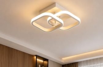 Desidiya 22W LED Ceiling Light, 3-in-1 Color Changing (Warm, Natural & Cool White), Modern Double Square Flush Mount Acrylic Surface Light for Living Room, Bedroom, Hall & False Ceiling