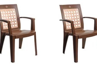 Cello. Impact Plastic Set of 2 Chairs,Sandal Wood Brown