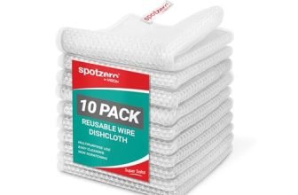 Spotzero By Milton Non-Scratch Wire Dish Cloth (Pack of 10) | Multipurpose Scrubber for Kitchen Utensils, Sinks, Counter & More I Wet and Dry Cleaning for Kitchen & Home