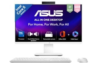 ASUS V470 (2026),i5-14th Gen,Intel Core 5 210H,Intel iGPU,16GB/1TB,FHD,27″(68.58 cm),Windows 11,M365 Basic(1Y),Office 24,White,7.07 Kg,V470VA-KWC5004WS,with Wireless Keyboard & Mouse,All in One PC