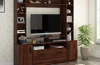 HomeTown Antwerp Full Height Tv Unit in Sheesham Colour
