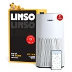 LINSO STORM India’s 1st UVC Smart HEPA H13 Air Purifier 457m³/h CADR | 2-year warranty | 99.99% UVC bacterial elimination | A UK Based Brand | Wi-Fi app + PM2.5 sensor with Touch Screen Display