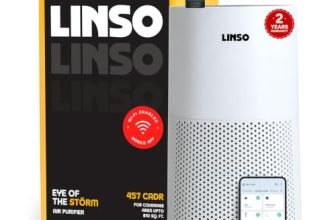 LINSO STORM India’s 1st UVC Smart HEPA H13 Air Purifier 457m³/h CADR | 2-year warranty | 99.99% UVC bacterial elimination | A UK Based Brand | Wi-Fi app + PM2.5 sensor with Touch Screen Display