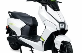 Green Polo Low Speed Electric Scooter Non RTO 80KM Range White with Portable Charger